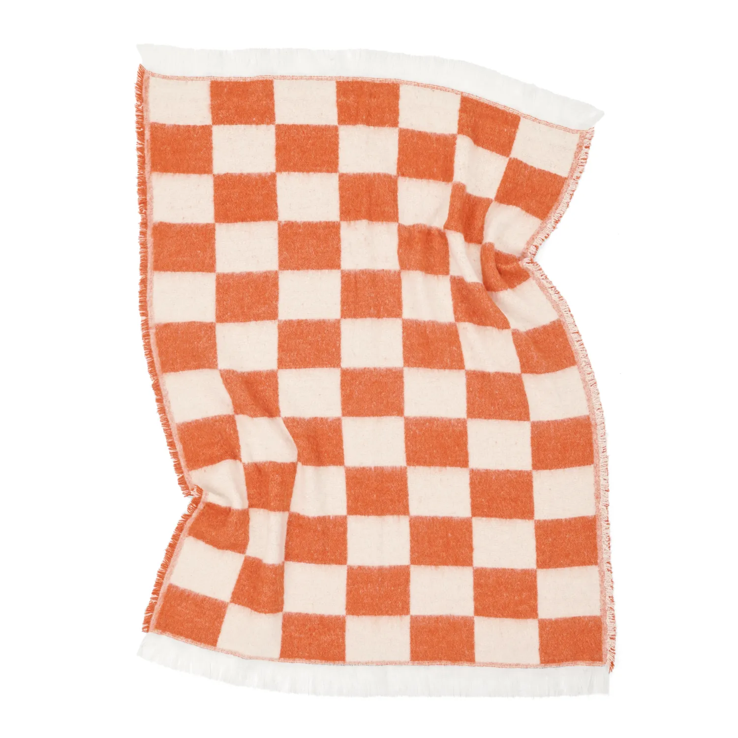 Dekens - Wollenmix plaid - Audrey Check (roze/gebroken wit)