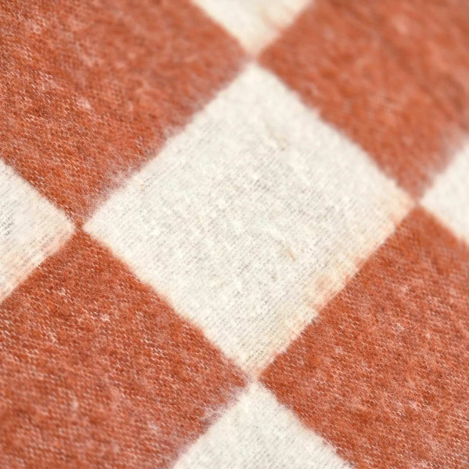 Dekens - Wollenmix plaid - Audrey Check (roze/gebroken wit)