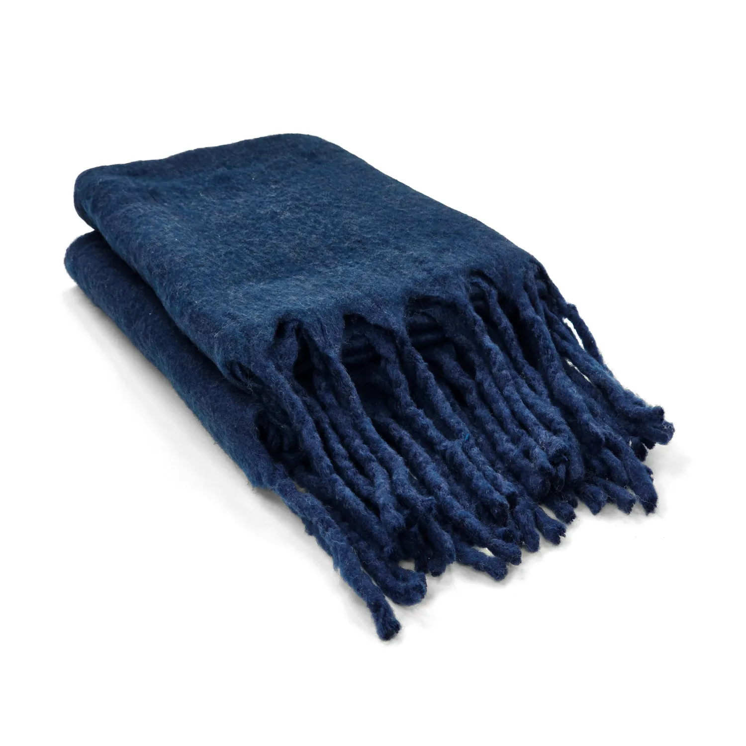 Dekens - Wollenmix plaid - Samantha (marineblauw)
