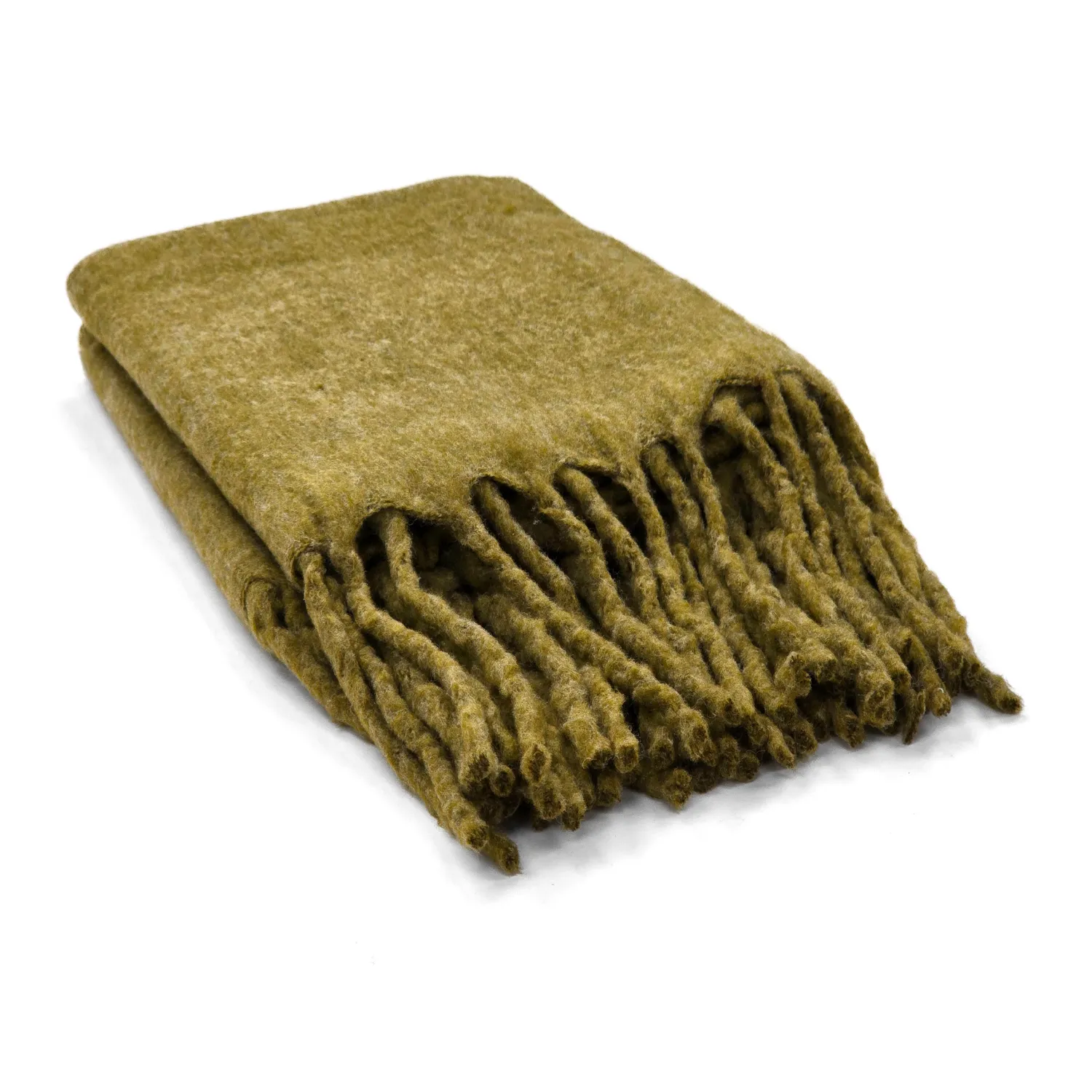 Dekens - Wollenmix plaid - Samantha (olijfgroen)