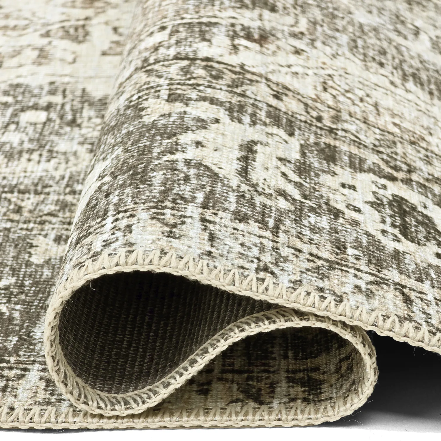 Vlakgeweven vloerkleed - Alvand (zwart)