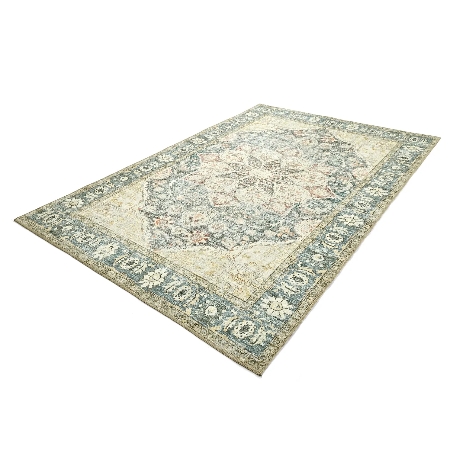 Vlakgeweven vloerkleed - Alvand (blauw)