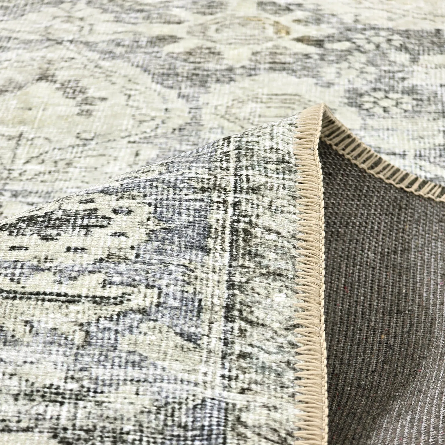 Vlakgeweven vloerkleed - Alvand (grijs)