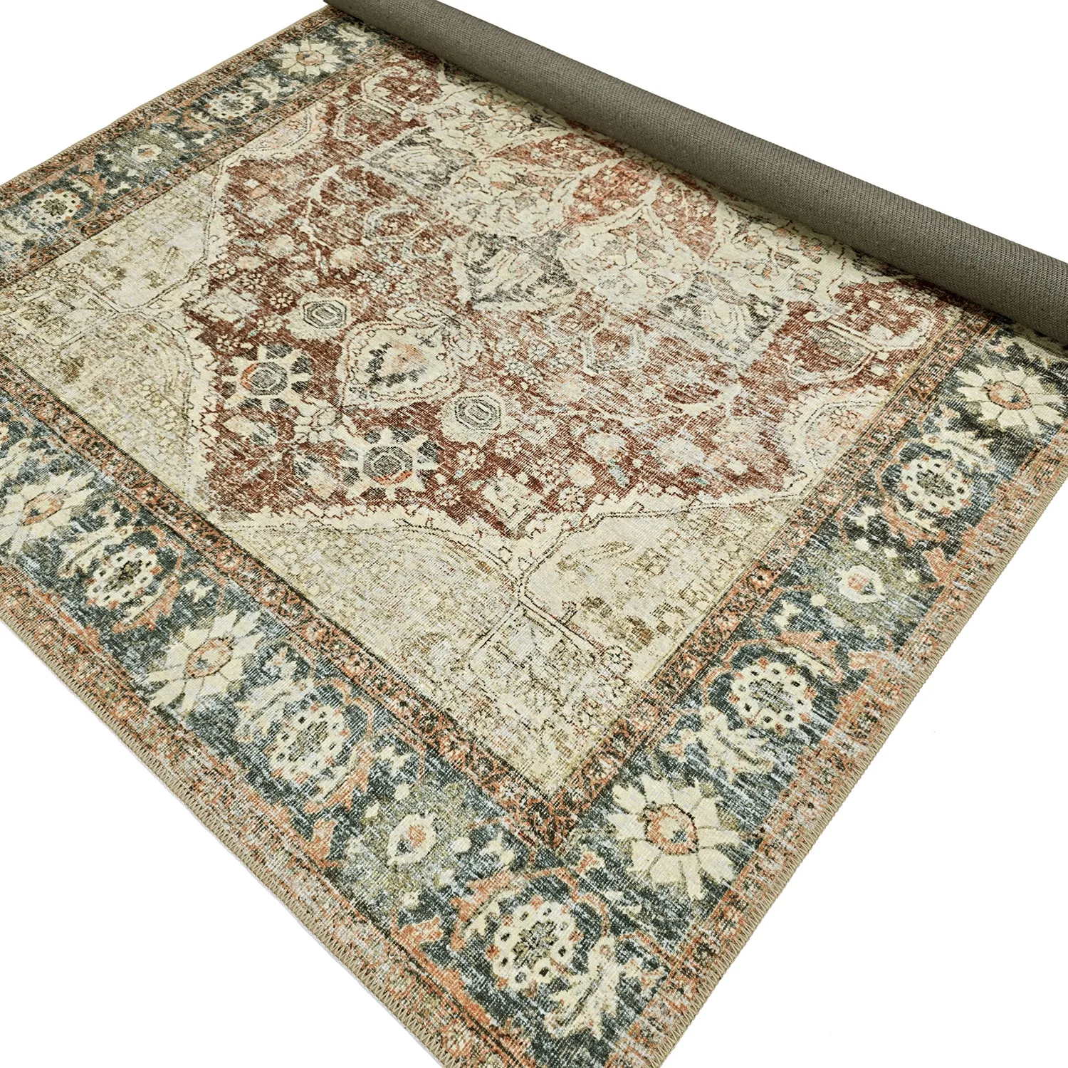 Vlakgeweven vloerkleed - Alvand (rood)