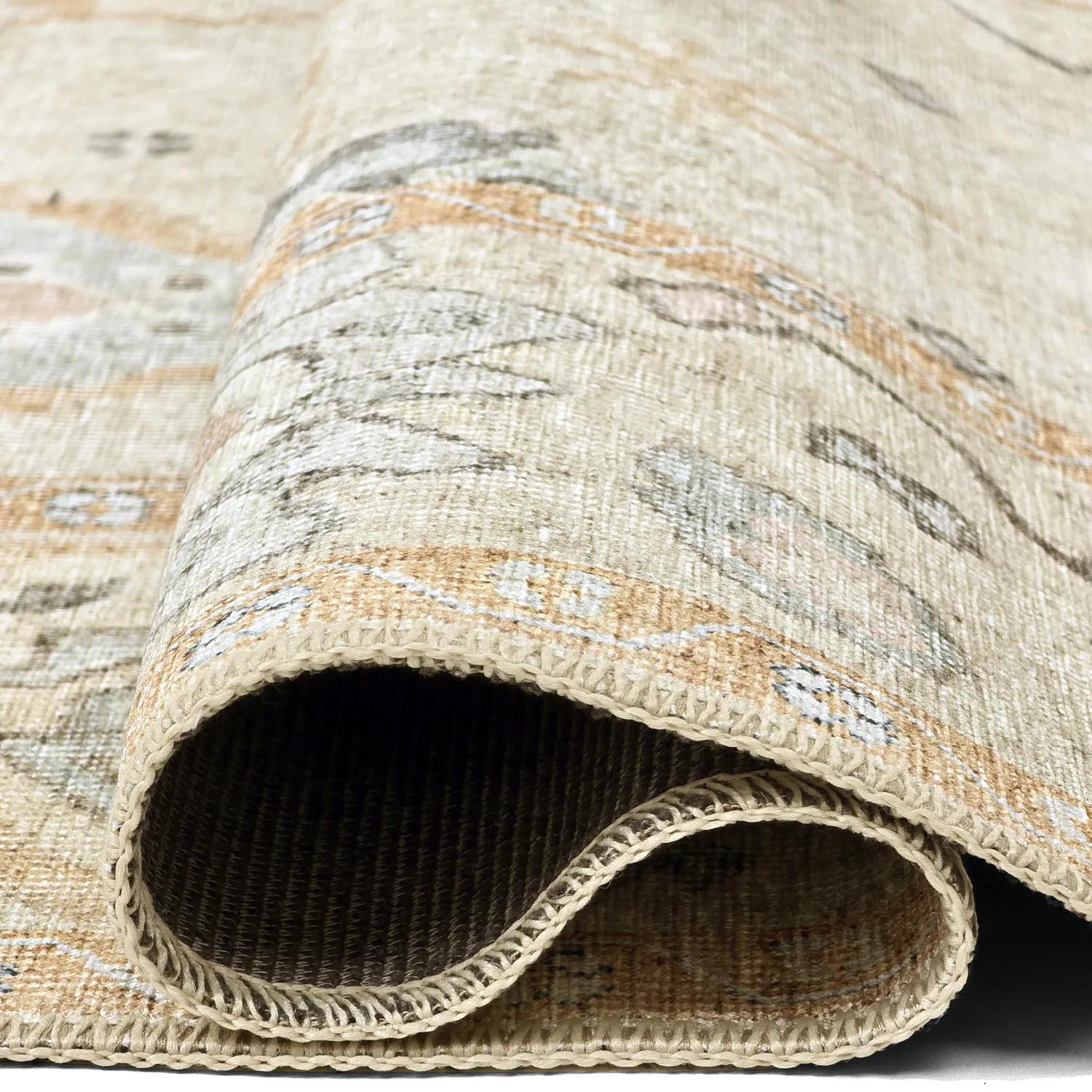 Vlakgeweven vloerkleed - Amena (beige)