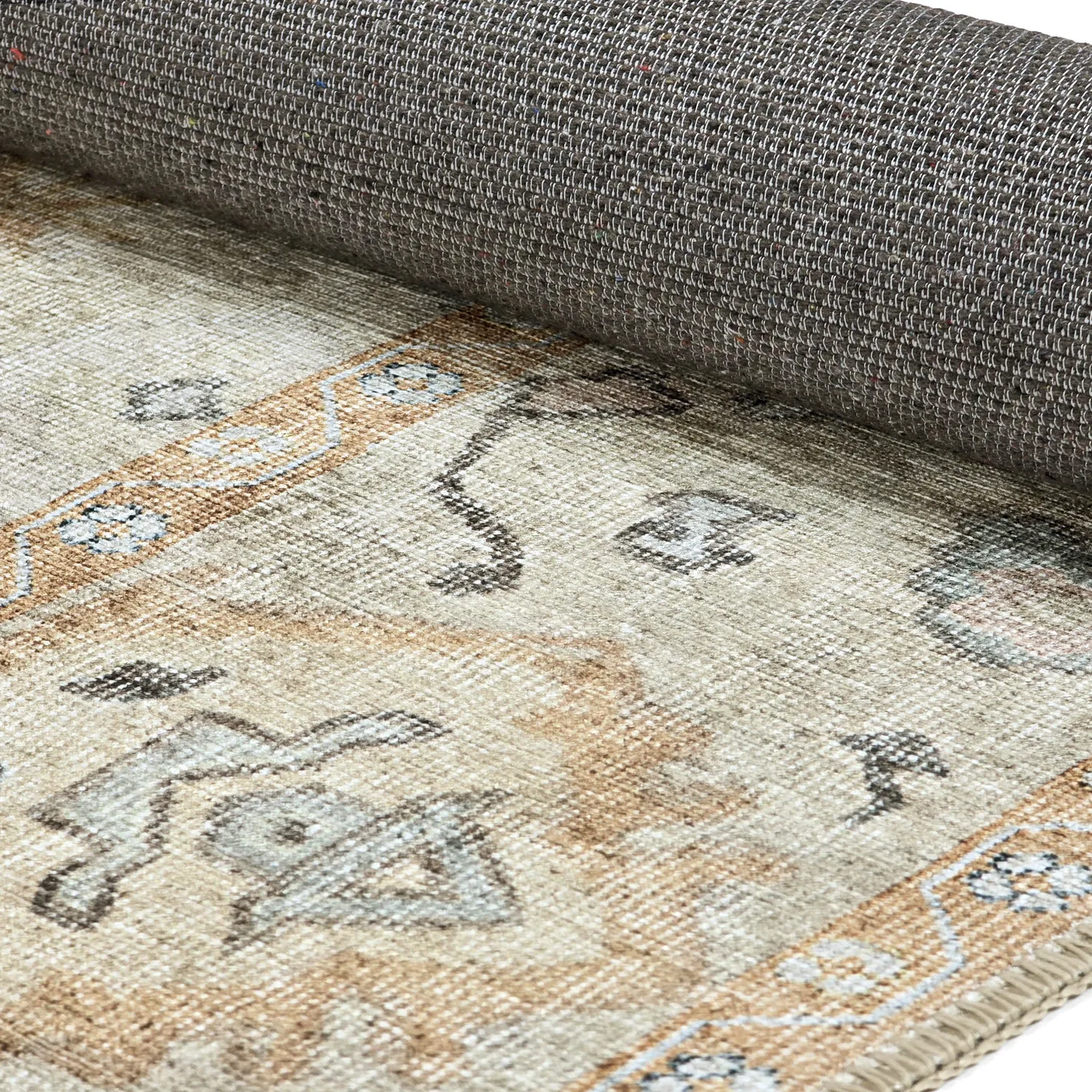 Vlakgeweven vloerkleed - Amena (beige)