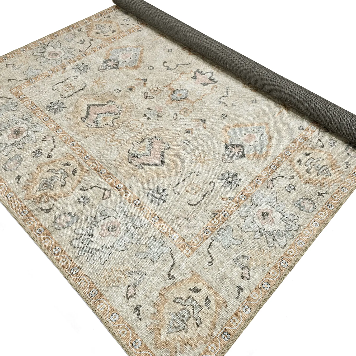 Vlakgeweven vloerkleed - Amena (beige)