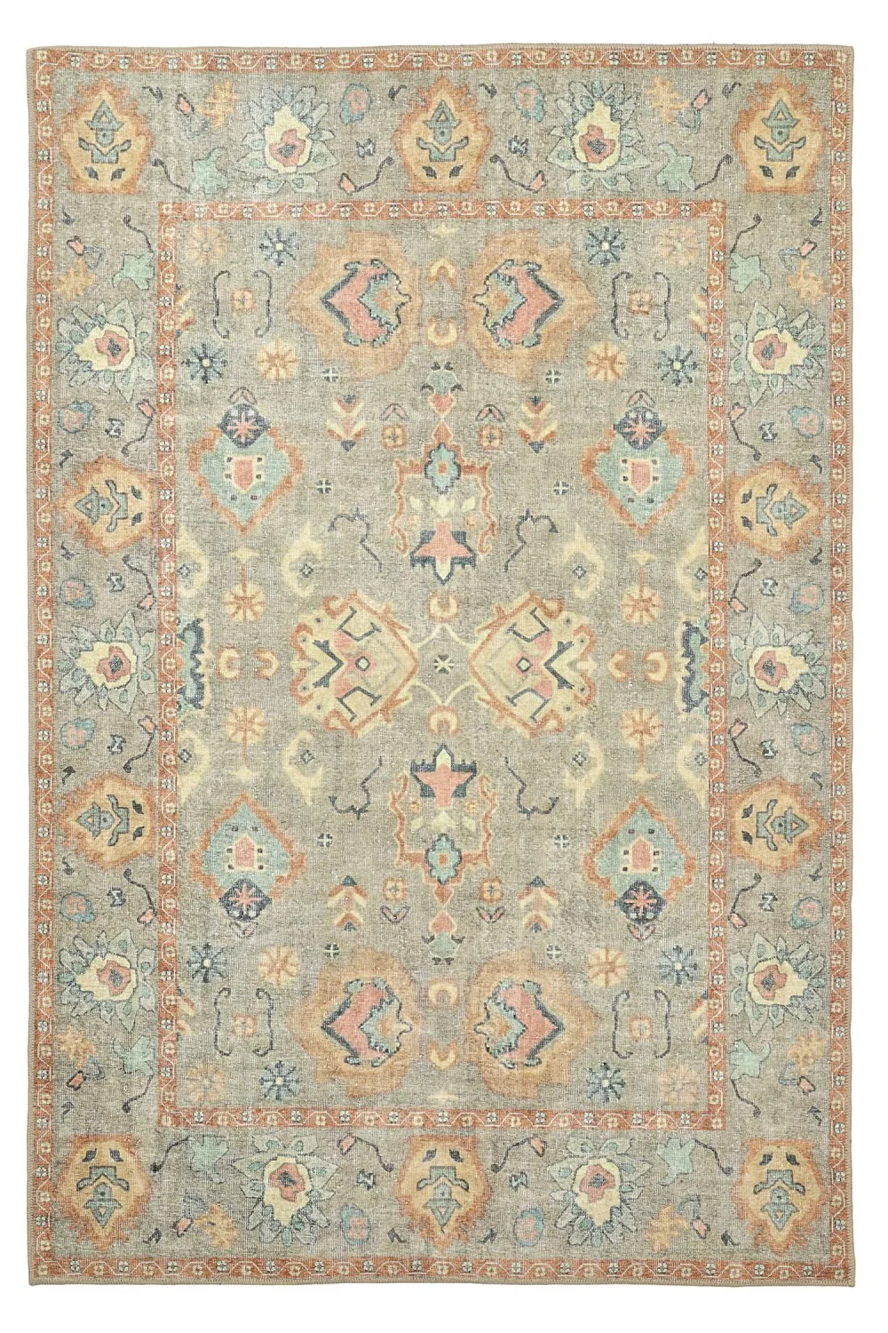 Vlakgeweven vloerkleed - Amena (blauw)