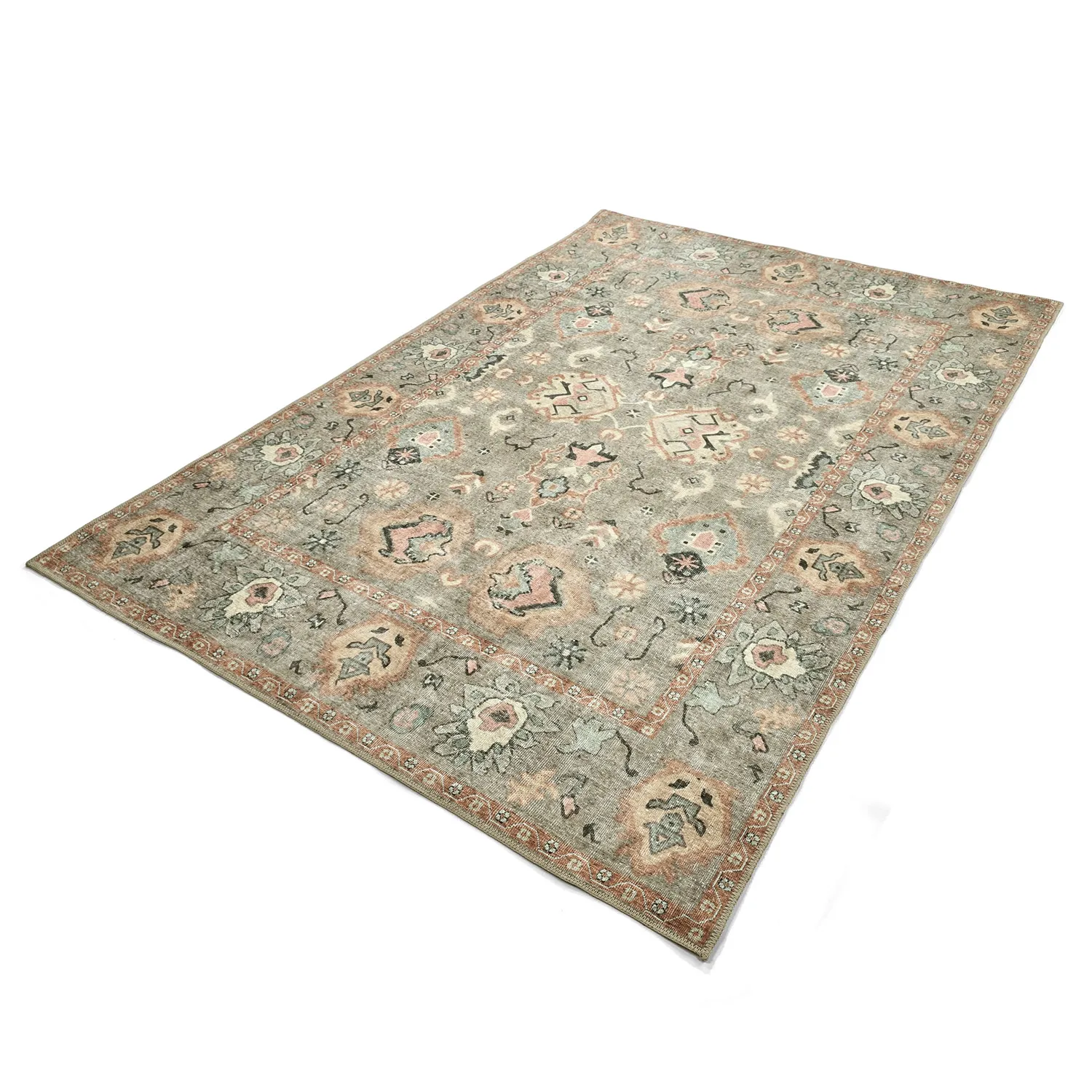 Vlakgeweven vloerkleed - Amena (blauw)