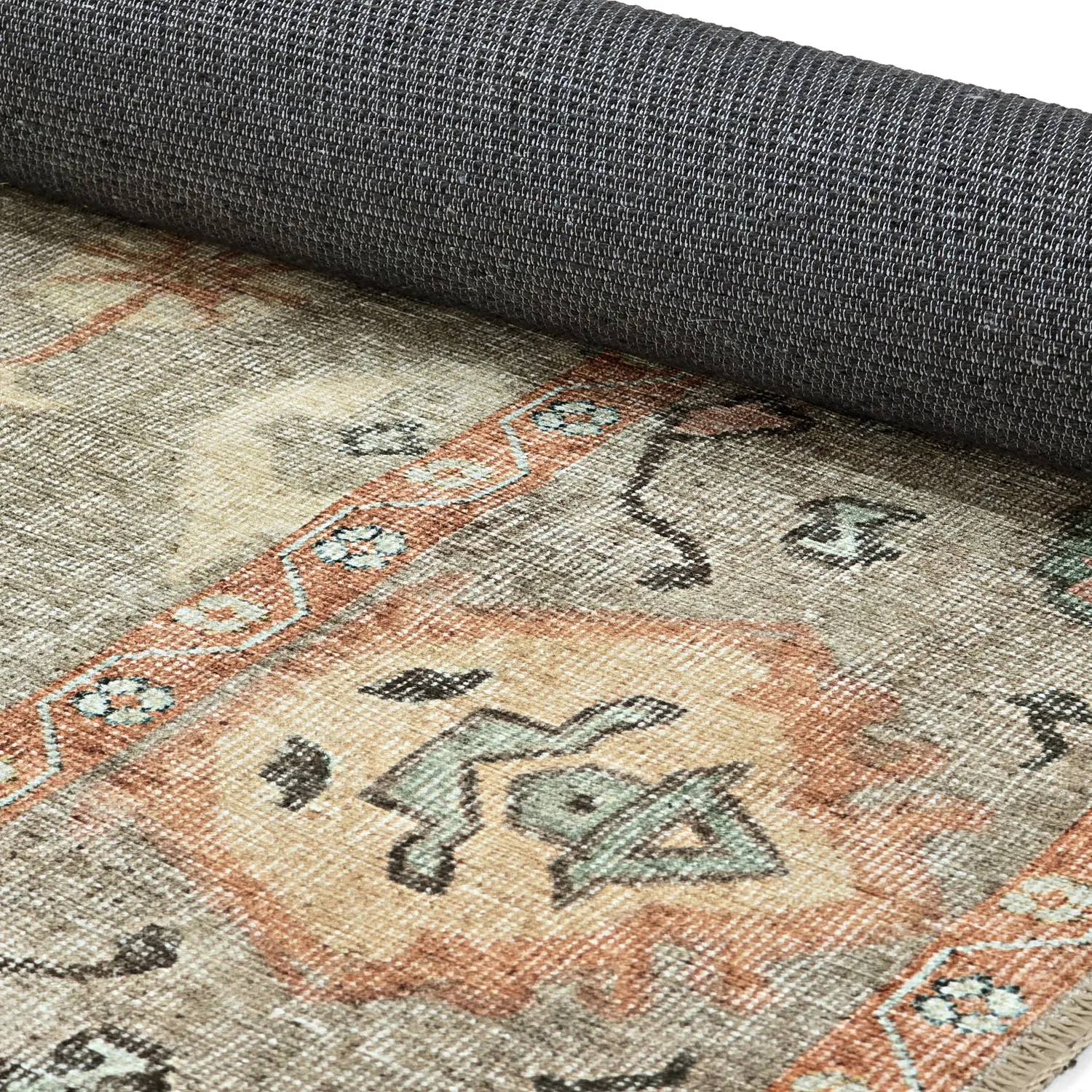 Vlakgeweven vloerkleed - Amena (blauw)