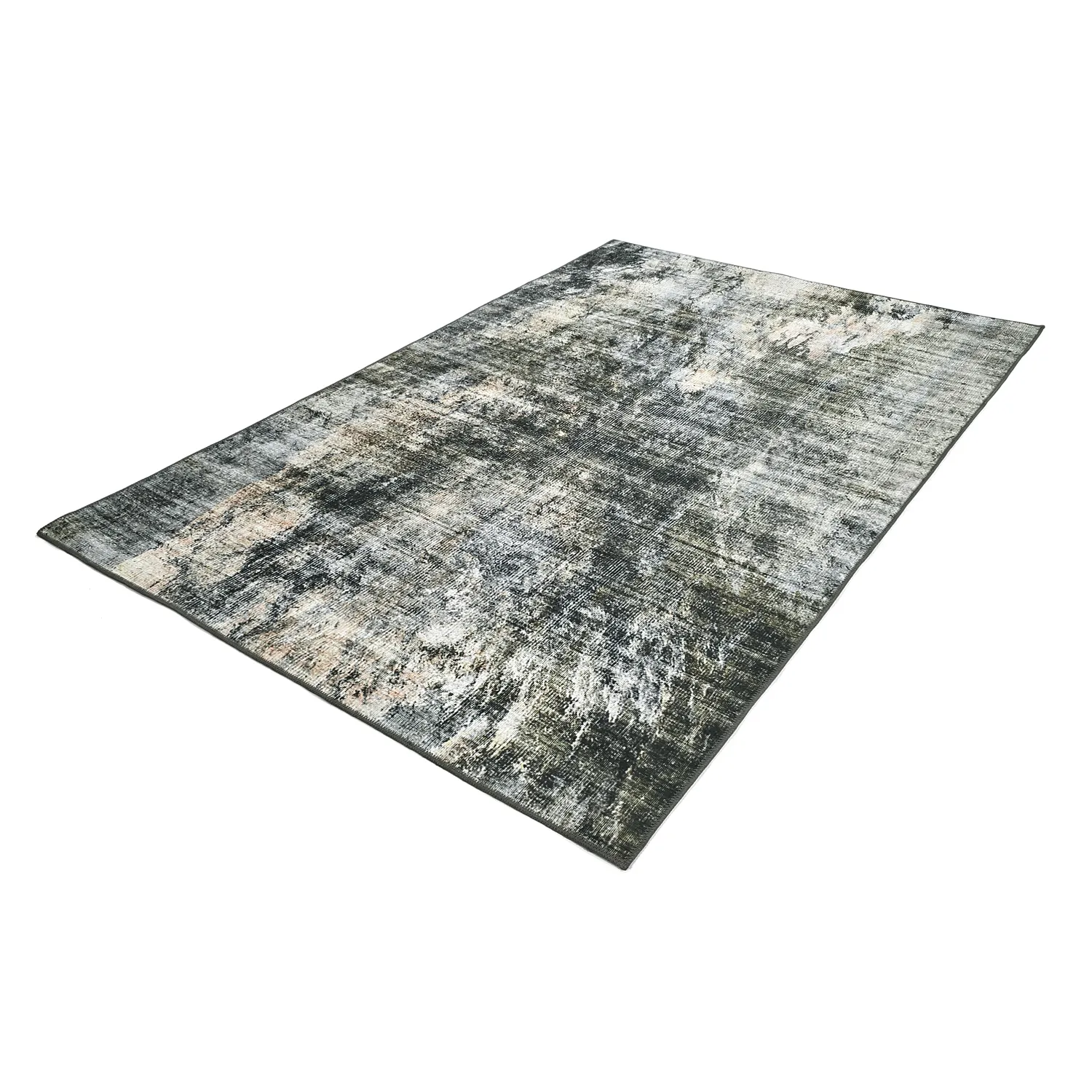 Vlakgeweven vloerkleed - Bechar (zwart/multi)