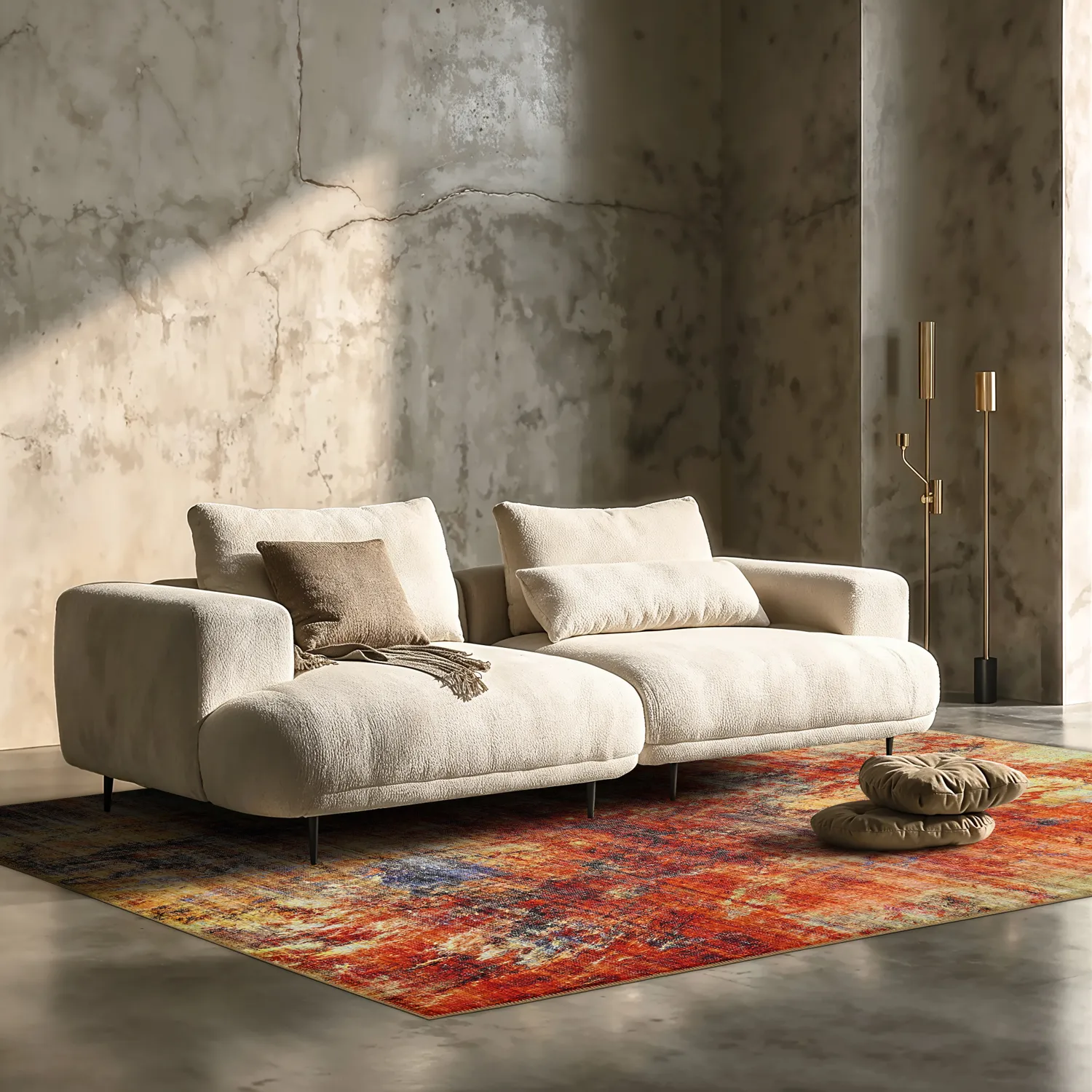 Vlakgeweven vloerkleed - Bechar (rood/multi)