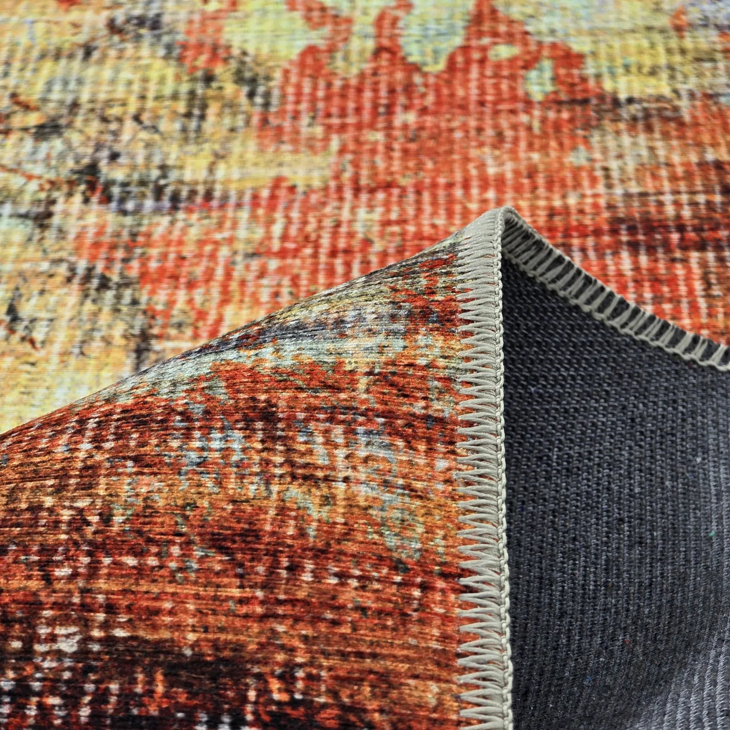 Vlakgeweven vloerkleed - Bechar (rood/multi)