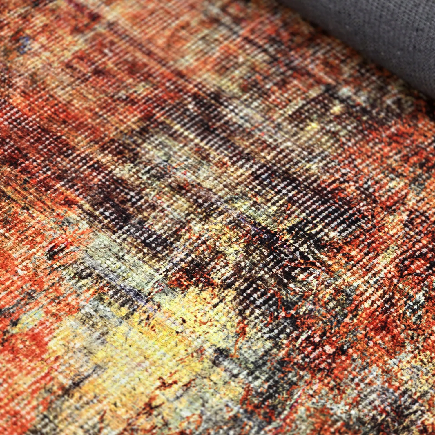 Vlakgeweven vloerkleed - Bechar (rood/multi)