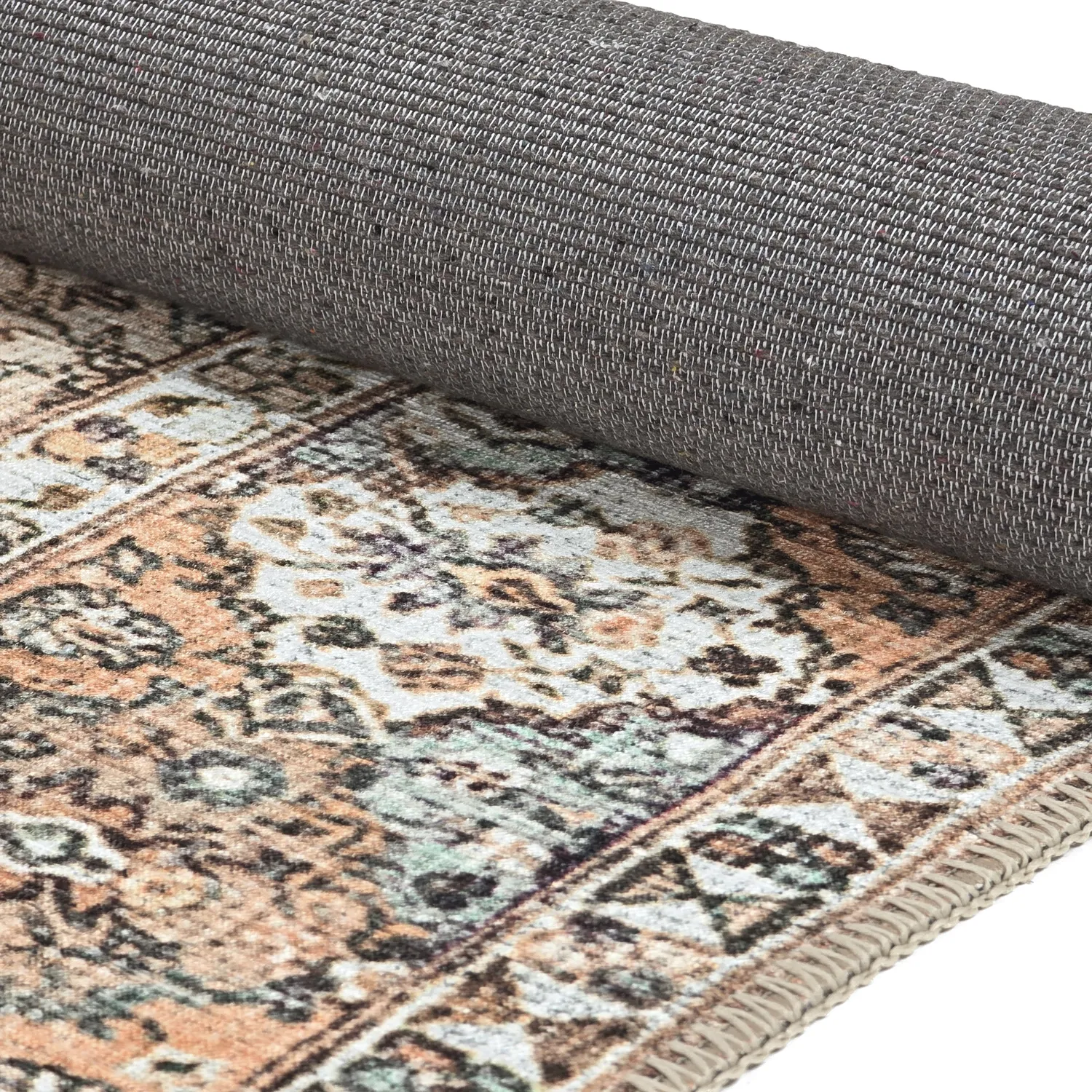 Vlakgeweven vloerkleed - Berelina (beige/multi)