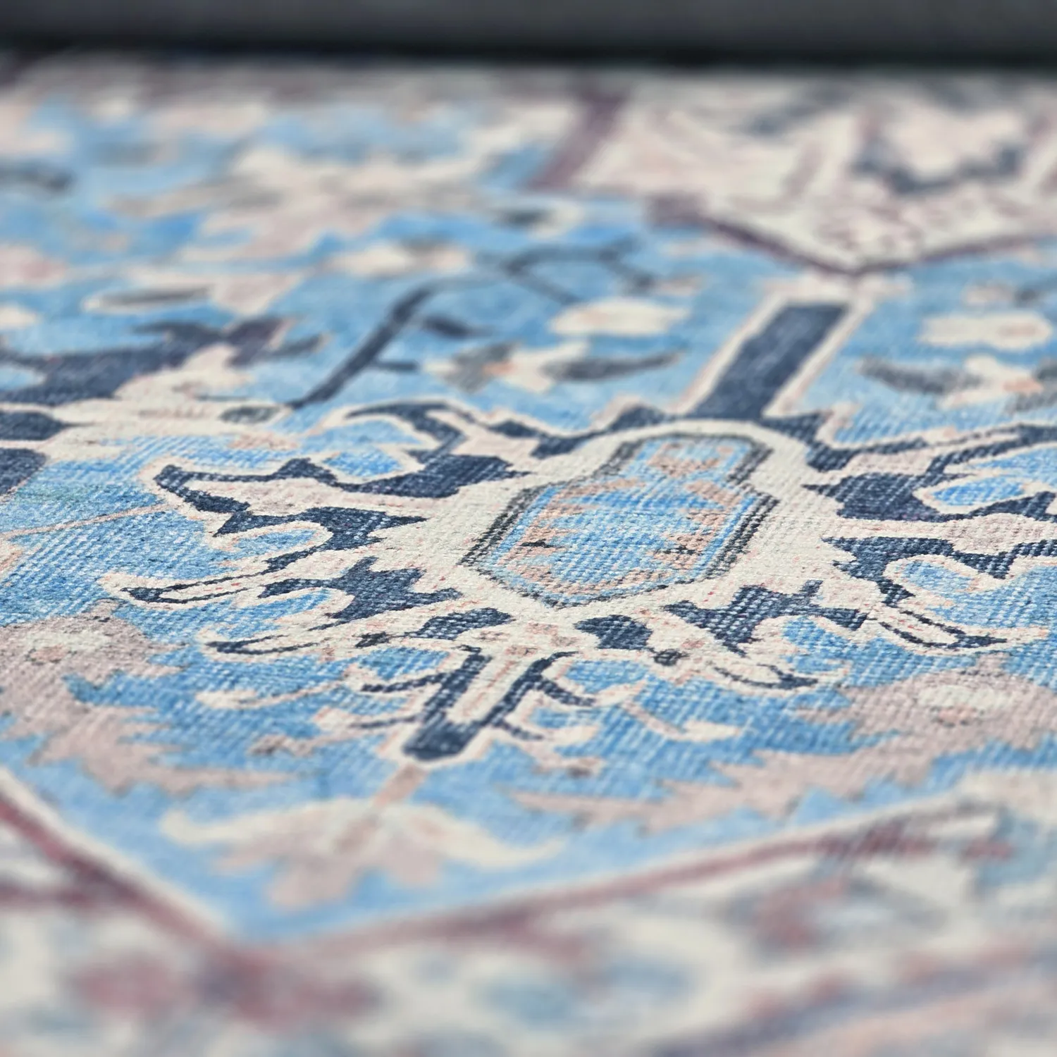 Vlakgeweven vloerkleed - Birjand (blauw)