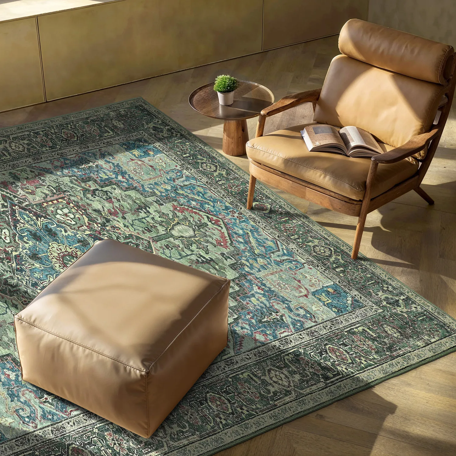 Vlakgeweven vloerkleed - Birjand (groente)