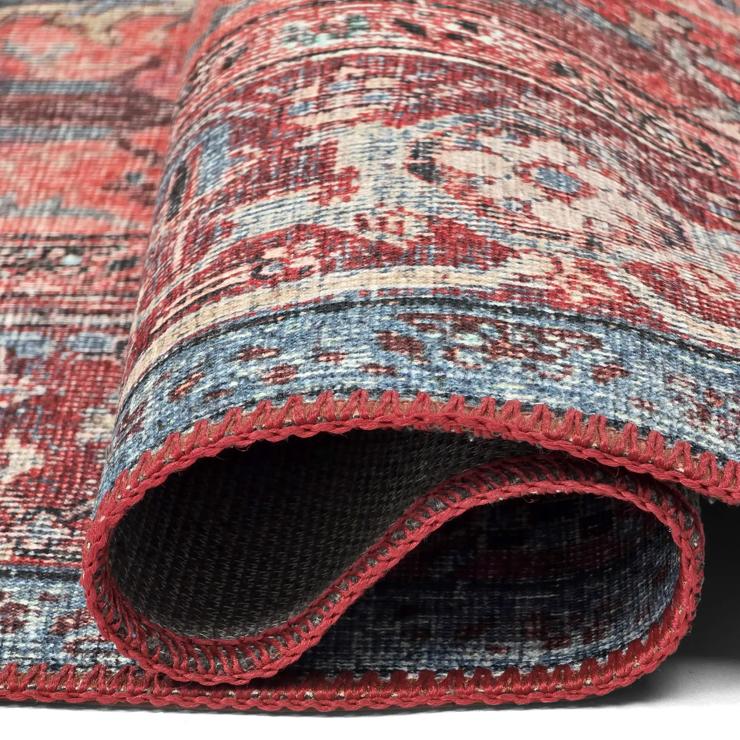 Vlakgeweven vloerkleed - Birjand (rood)