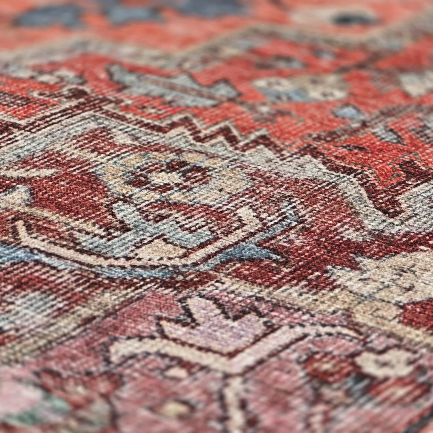 Vlakgeweven vloerkleed - Birjand (rood)
