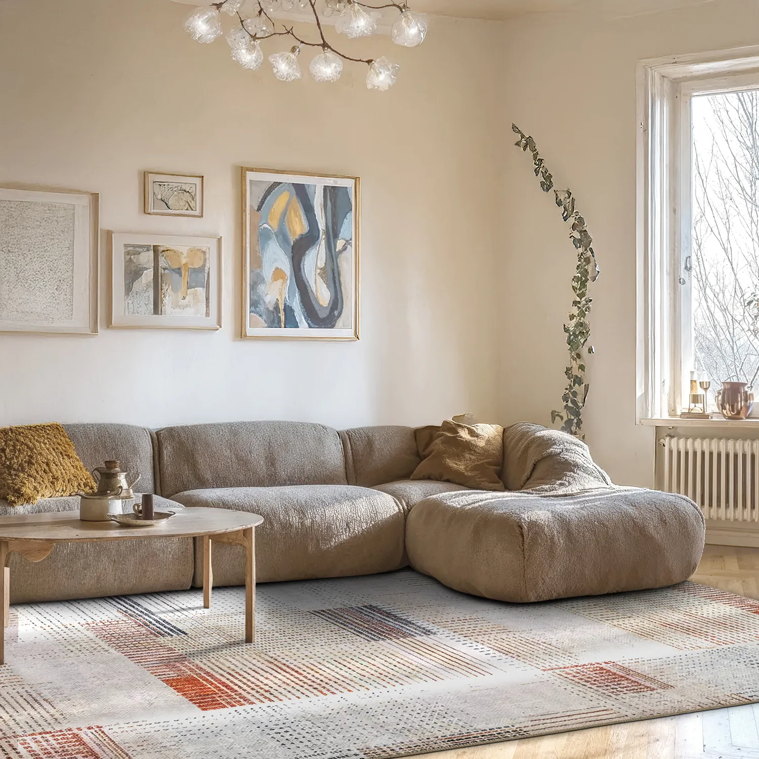 Vlakgeweven vloerkleed - Calla (rood)