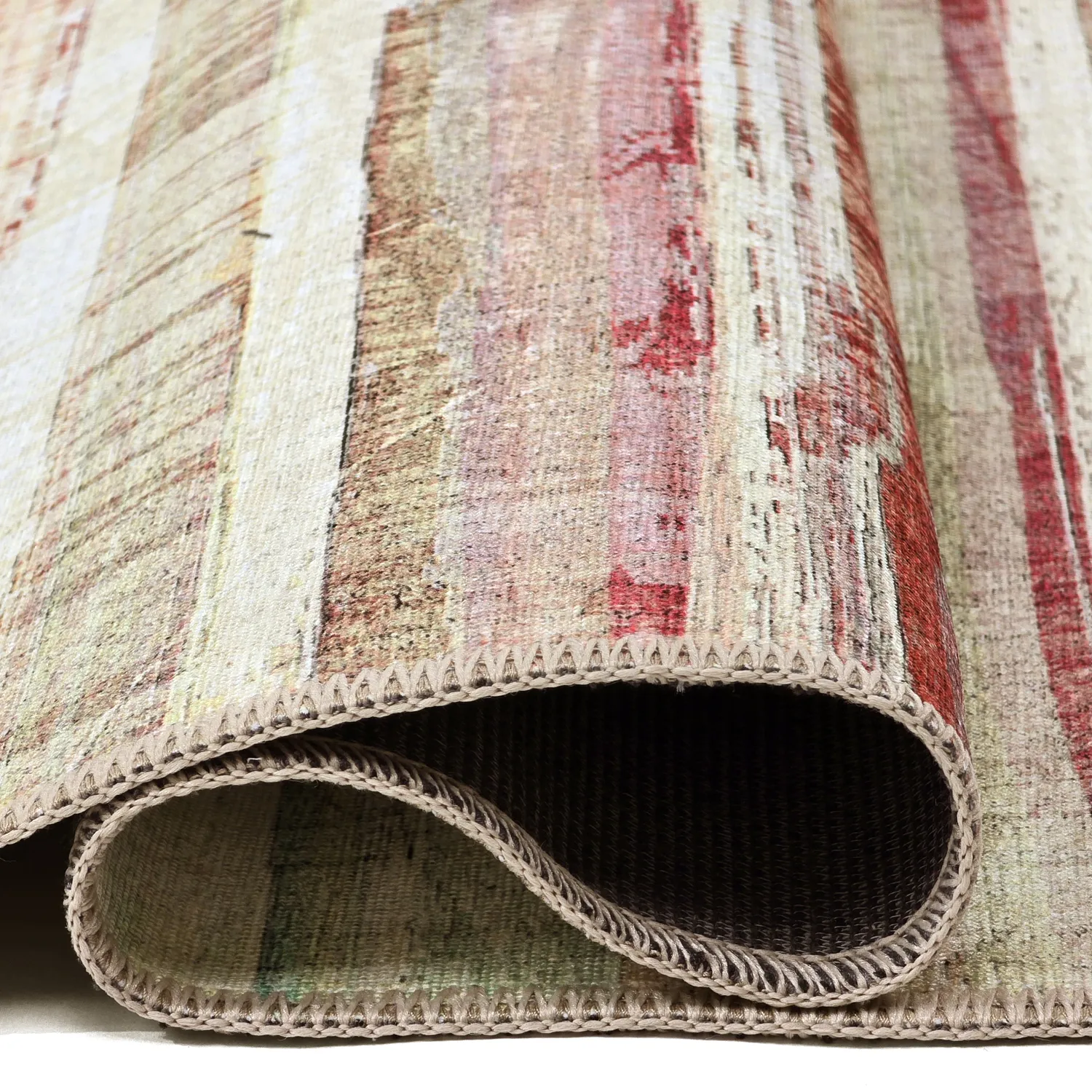 Vlakgeweven vloerkleed - Delara (beige/multi)
