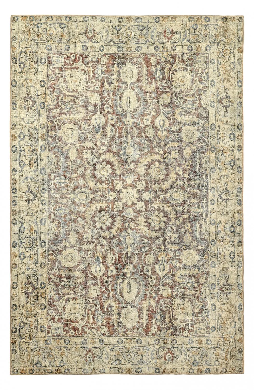 Vlakgeweven vloerkleed - Delvar (beige)