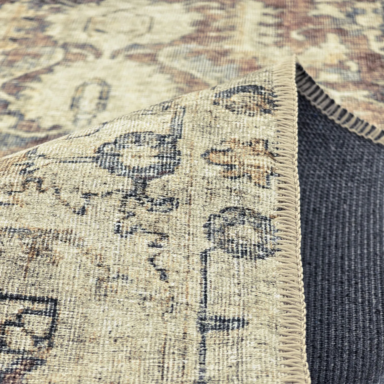 Vlakgeweven vloerkleed - Delvar (beige)