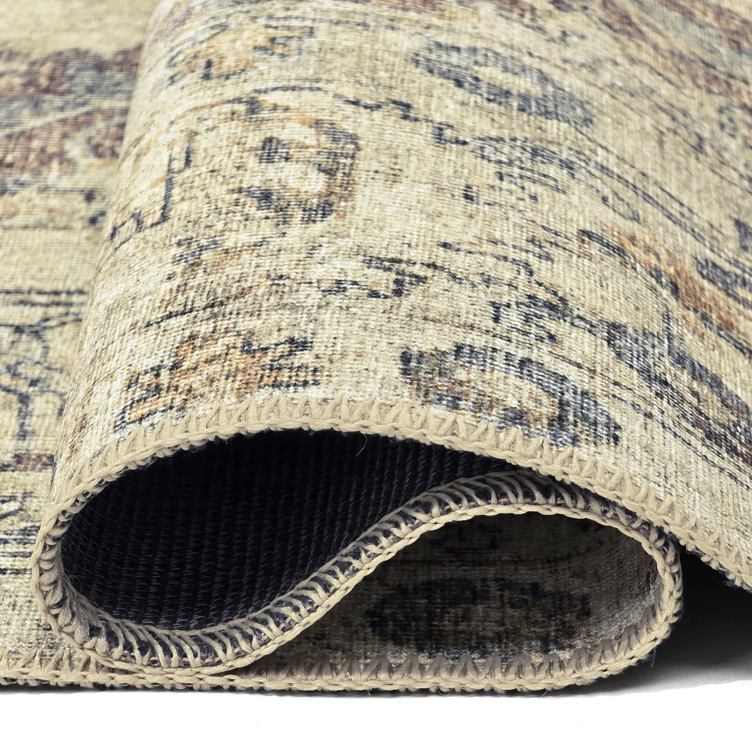 Vlakgeweven vloerkleed - Delvar (beige)