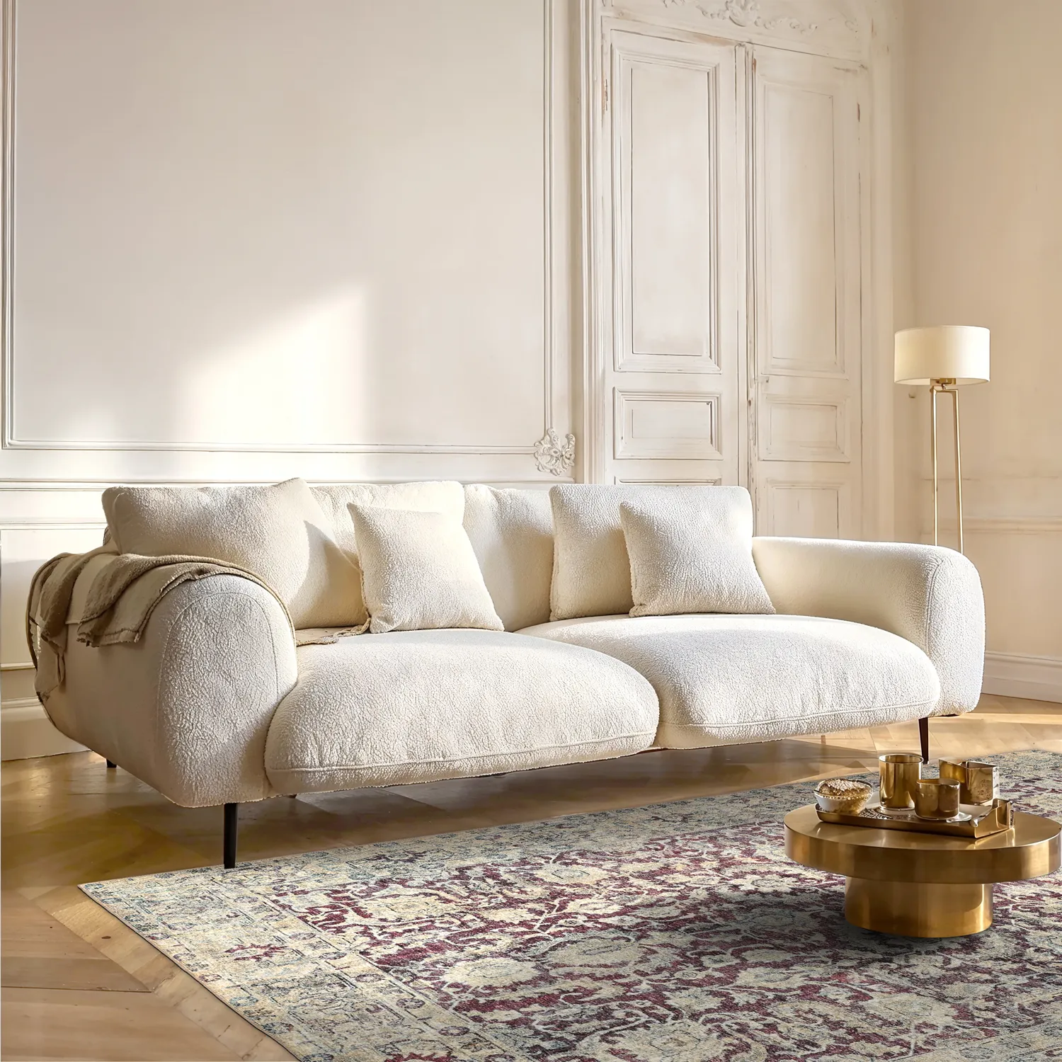 Vlakgeweven vloerkleed - Delvar (rood)