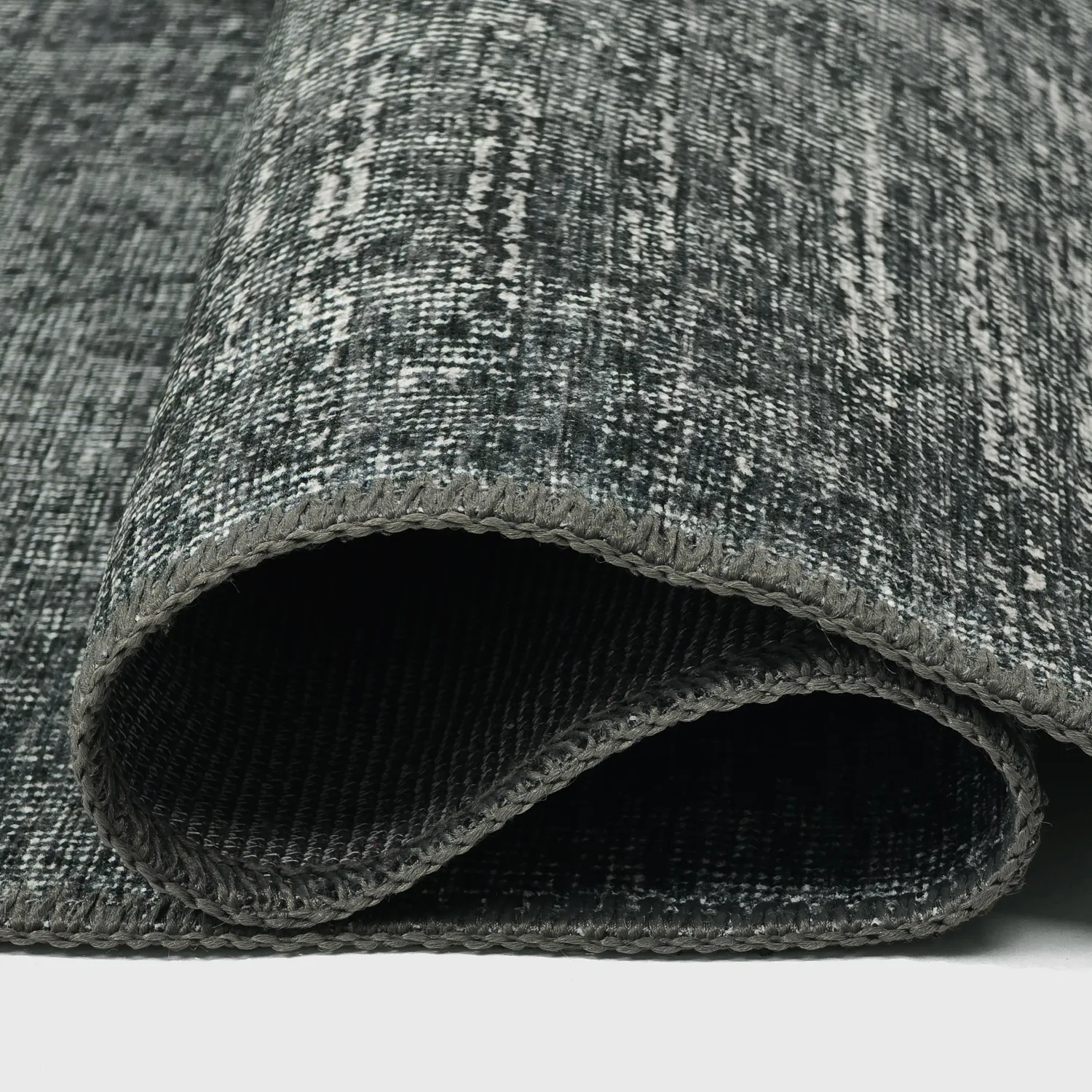 Vlakgeweven vloerkleed - Elarion (zwart)