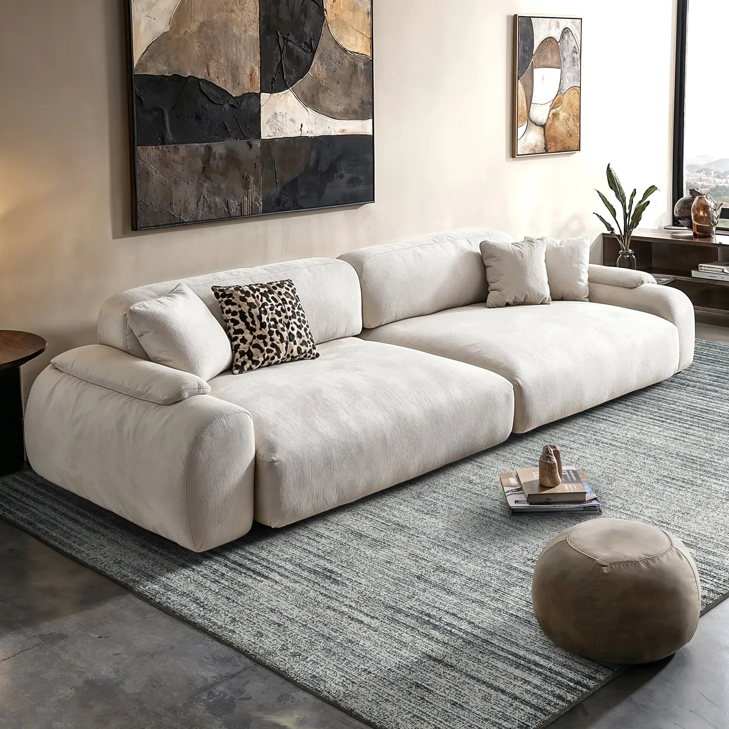 Vlakgeweven vloerkleed - Elarion (grijs)