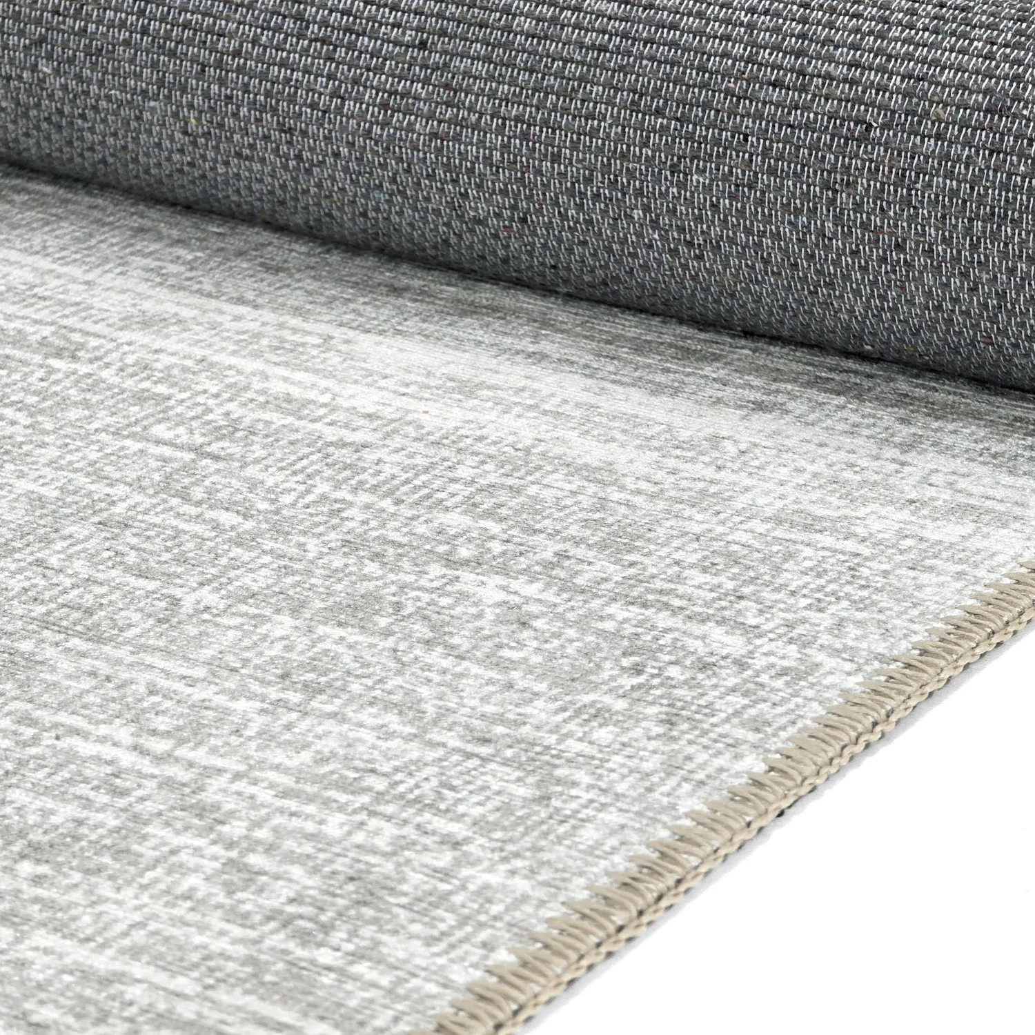 Vlakgeweven vloerkleed - Elarion (lichtgrijs)
