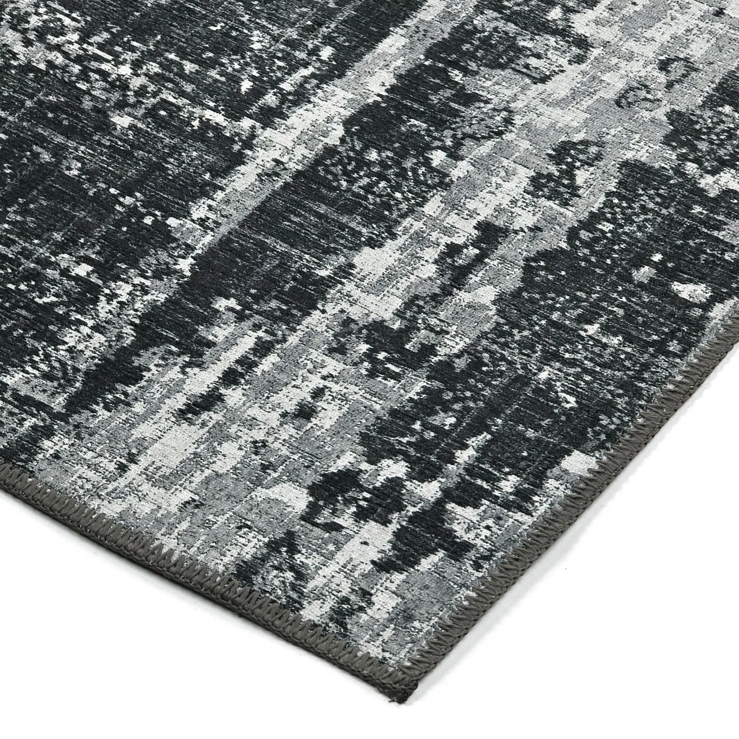 Vlakgeweven vloerkleed - Elira (zwart)