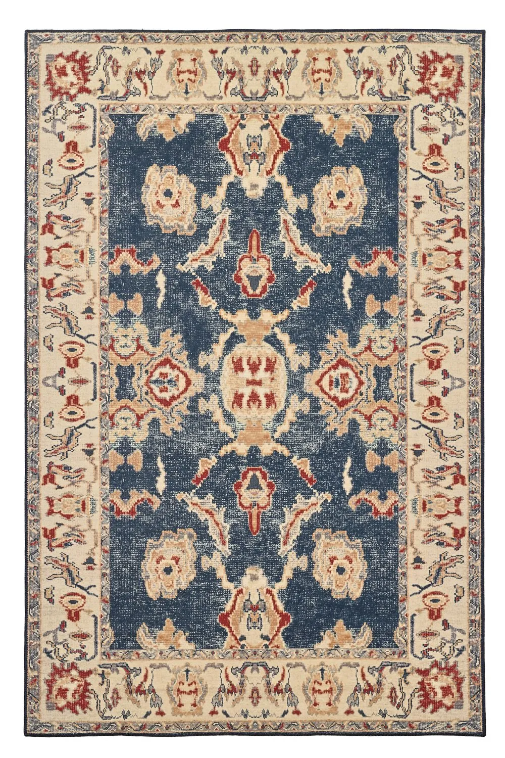 Vlakgeweven vloerkleed - Fadarin (blauw)