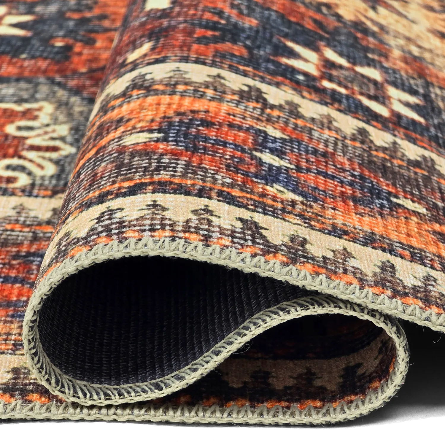 Vlakgeweven vloerkleed - Khalamir (rood)