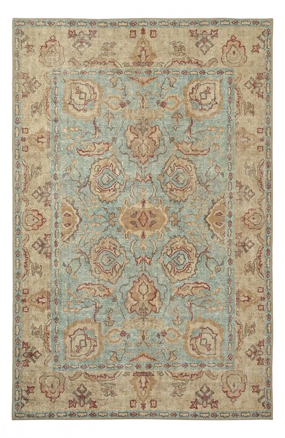 Vlakgeweven vloerkleed - Layla (lichtblauw)