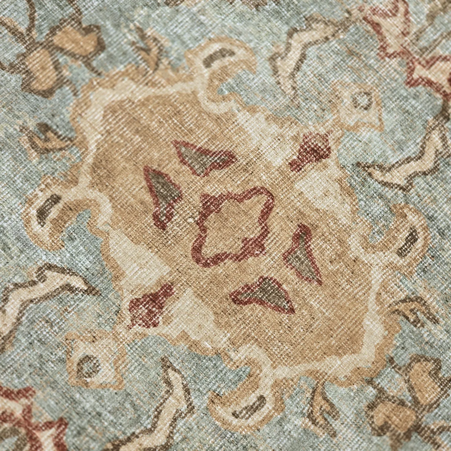 Vlakgeweven vloerkleed - Layla (lichtblauw)