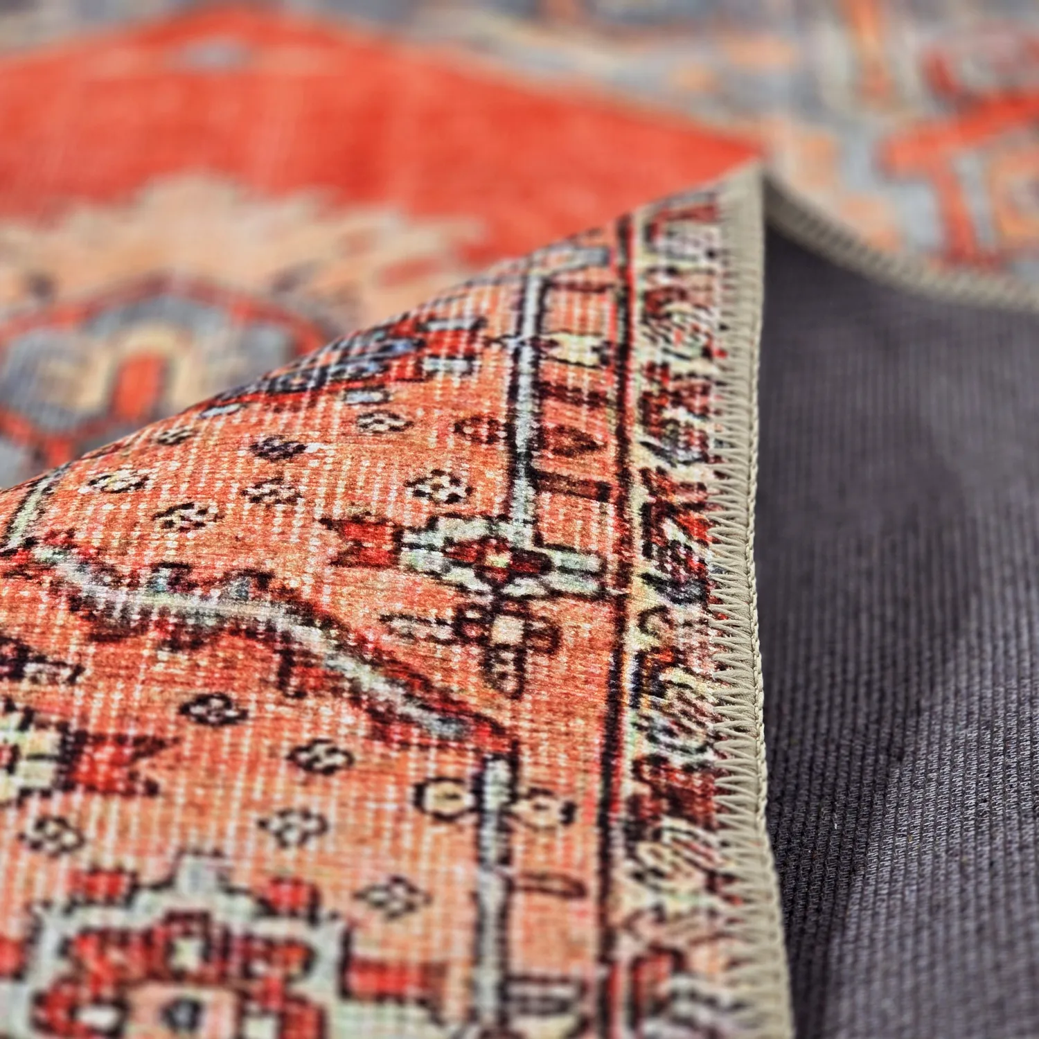 Vlakgeweven vloerkleed - Madevan (rood)