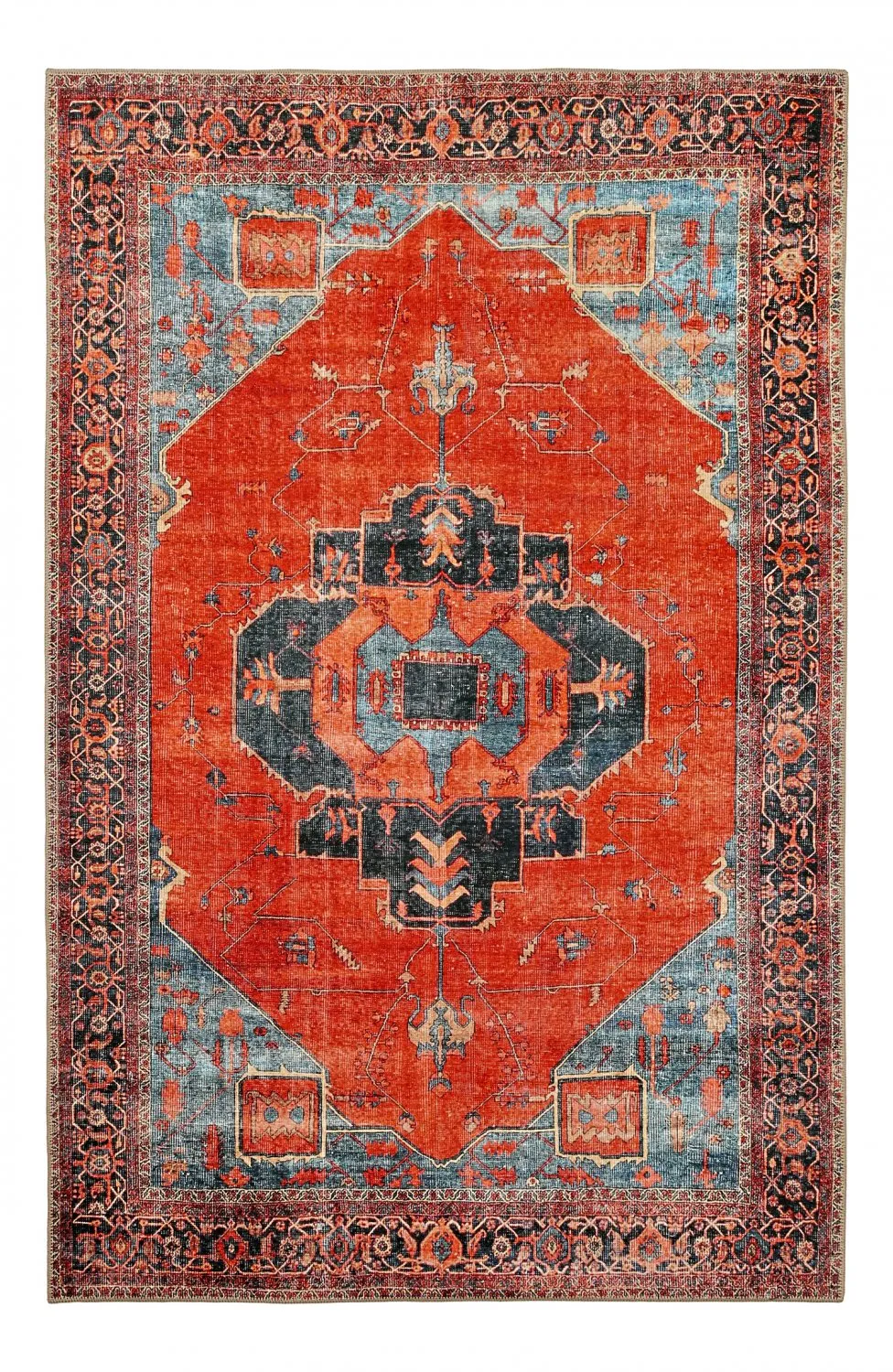 Vlakgeweven vloerkleed - Mandalay (rood)