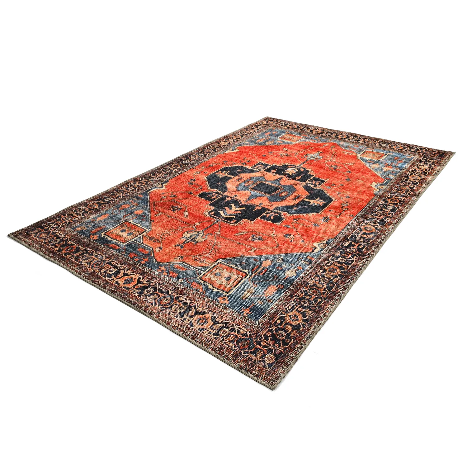 Vlakgeweven vloerkleed - Mandalay (rood)
