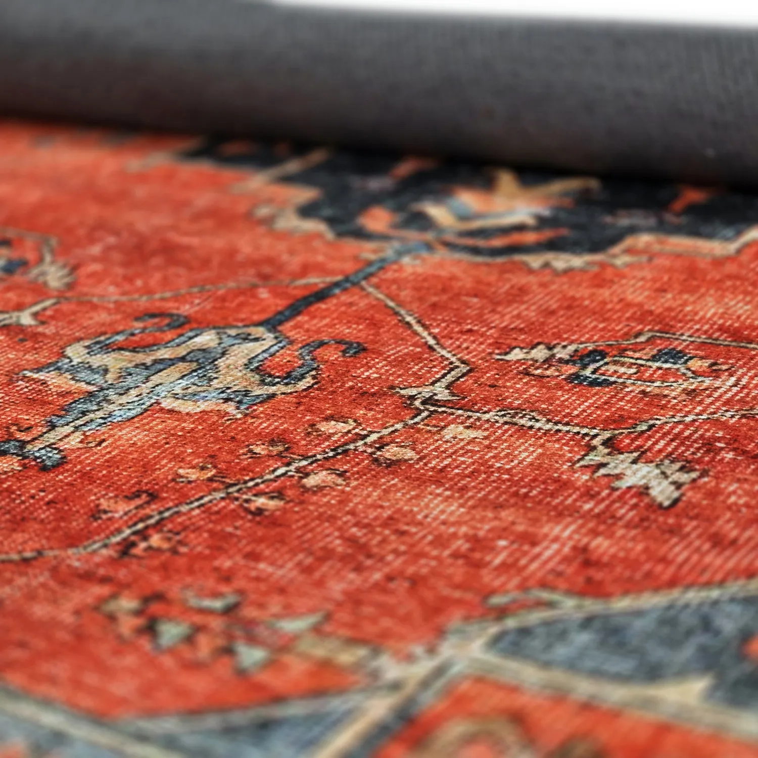 Vlakgeweven vloerkleed - Mandalay (rood)