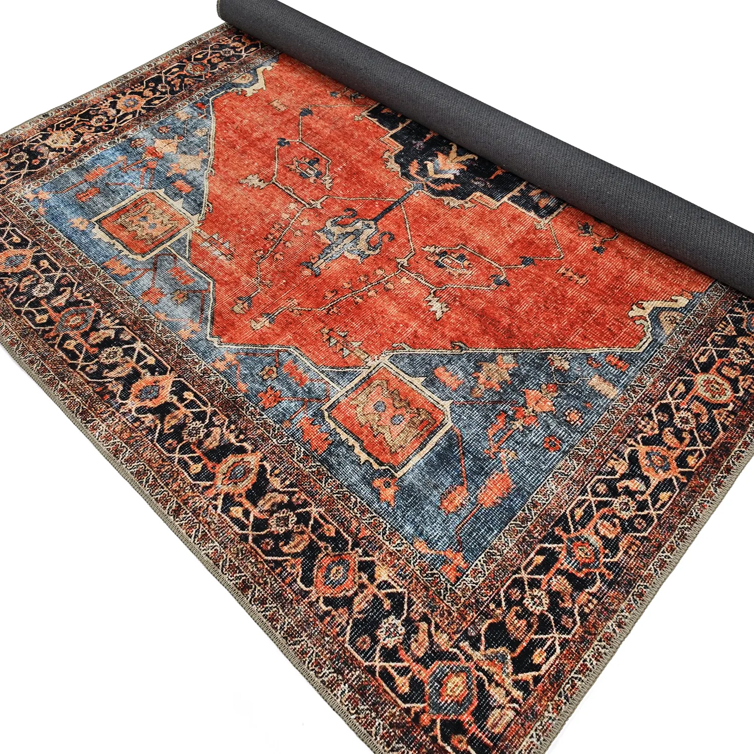 Vlakgeweven vloerkleed - Mandalay (rood)