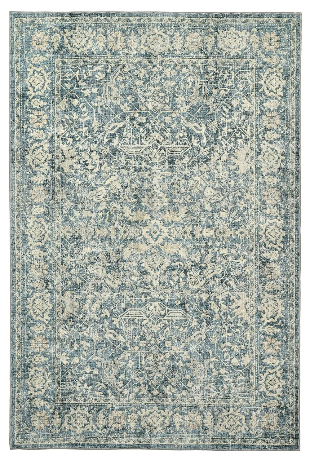 Vlakgeweven vloerkleed - Meralis (blauw)