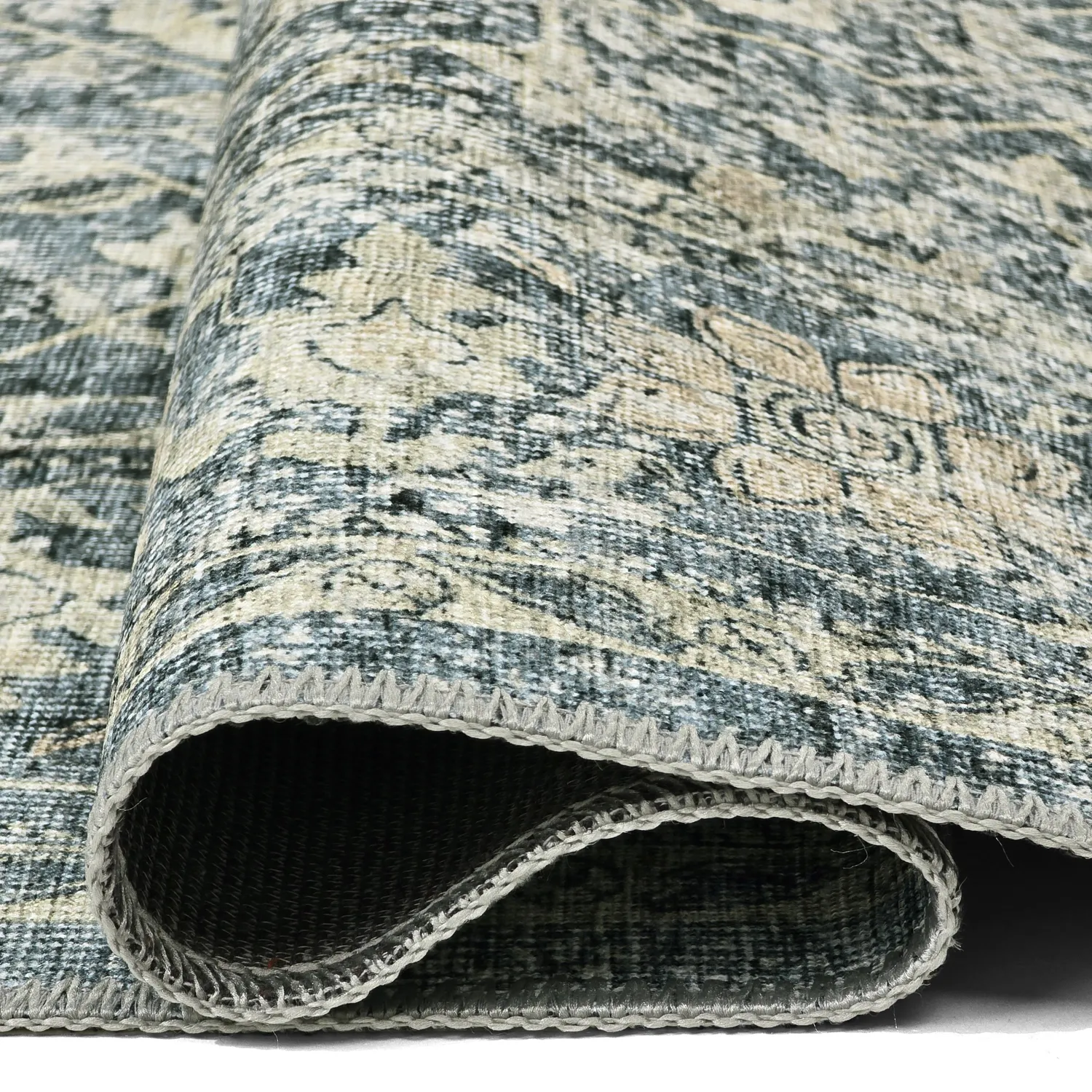 Vlakgeweven vloerkleed - Meralis (blauw)