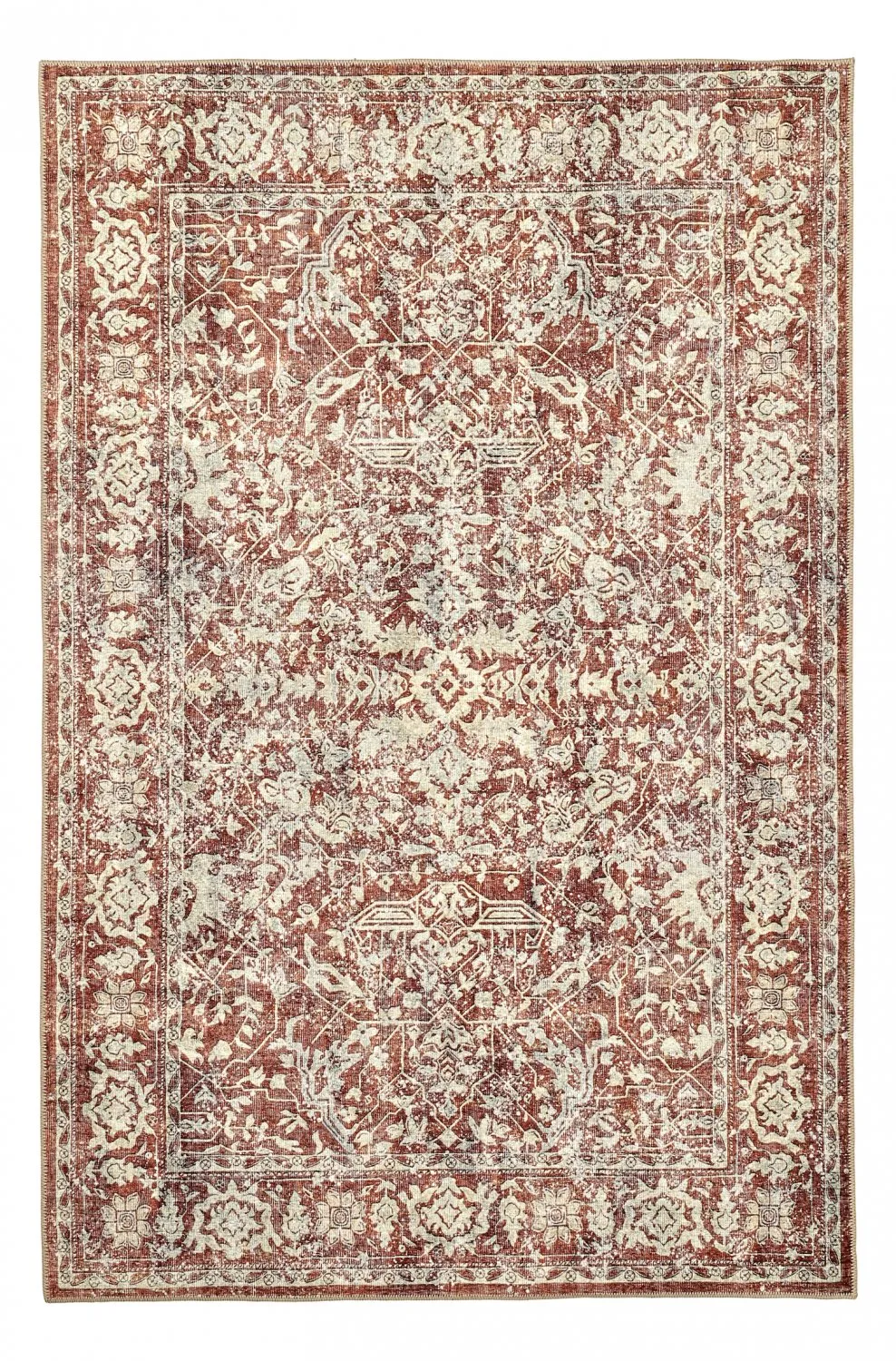 Vlakgeweven vloerkleed - Meralis (rood)