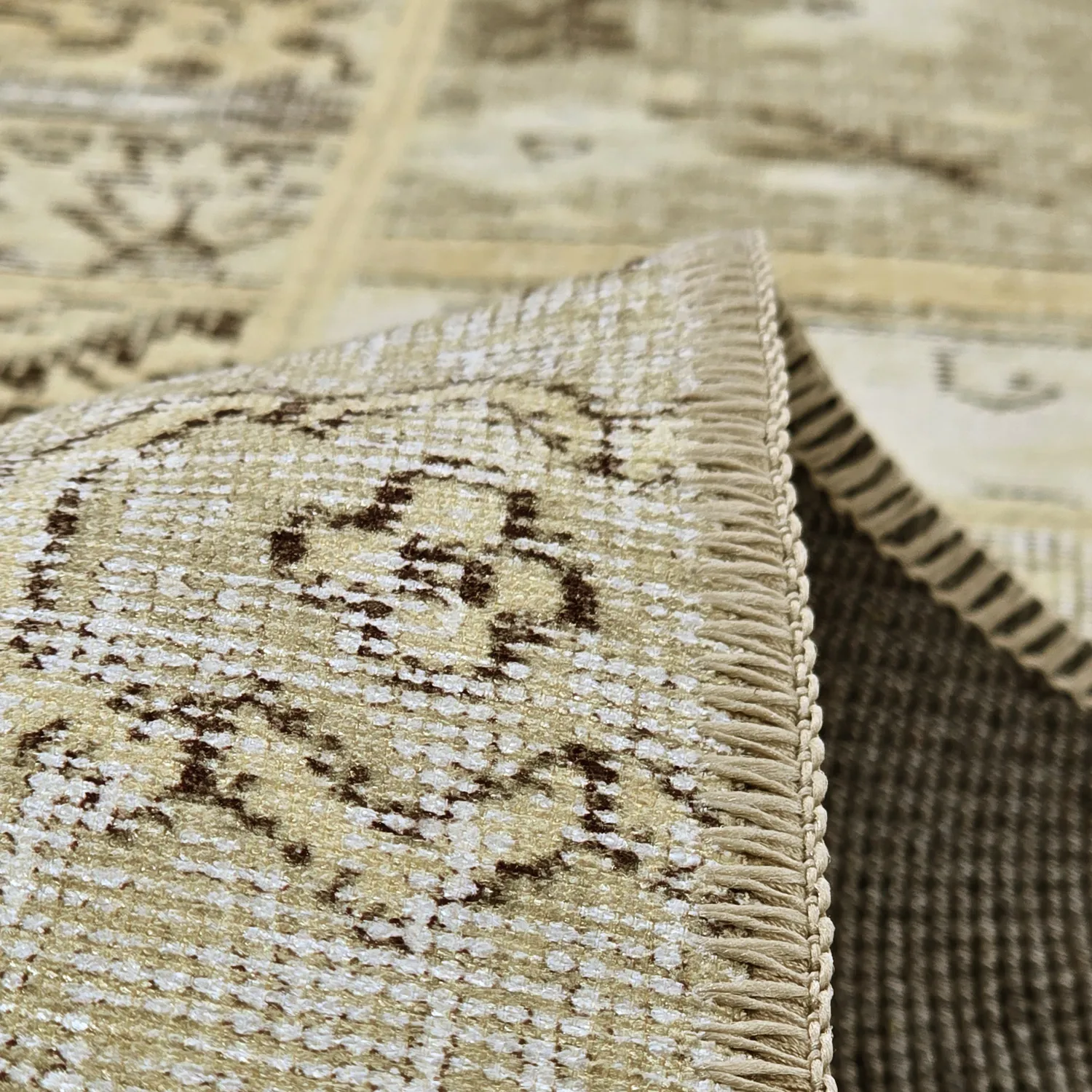 Vlakgeweven vloerkleed - Myrina (beige)