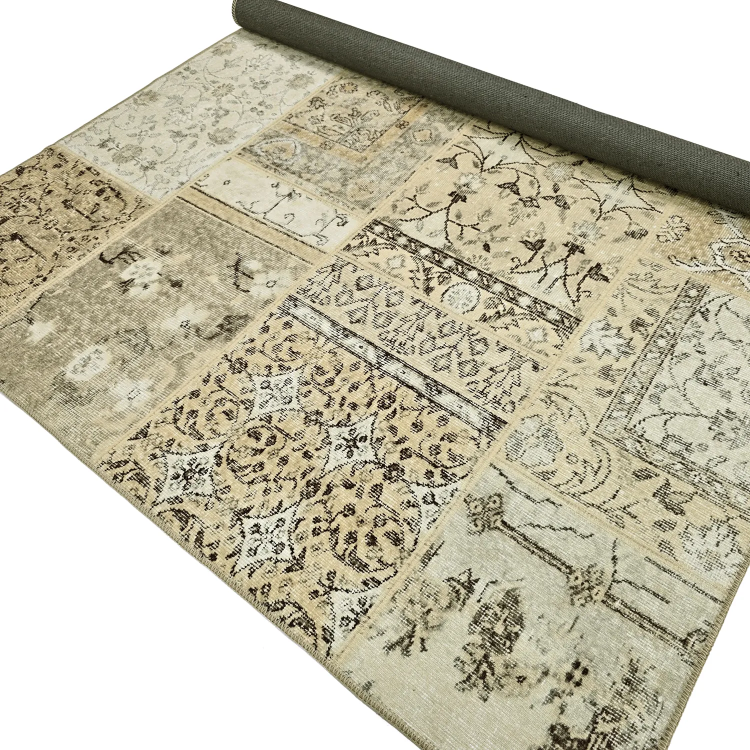 Vlakgeweven vloerkleed - Myrina (beige)