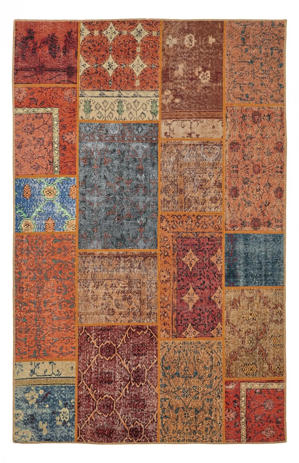 Vlakgeweven vloerkleed - Myrina (rood/multi)