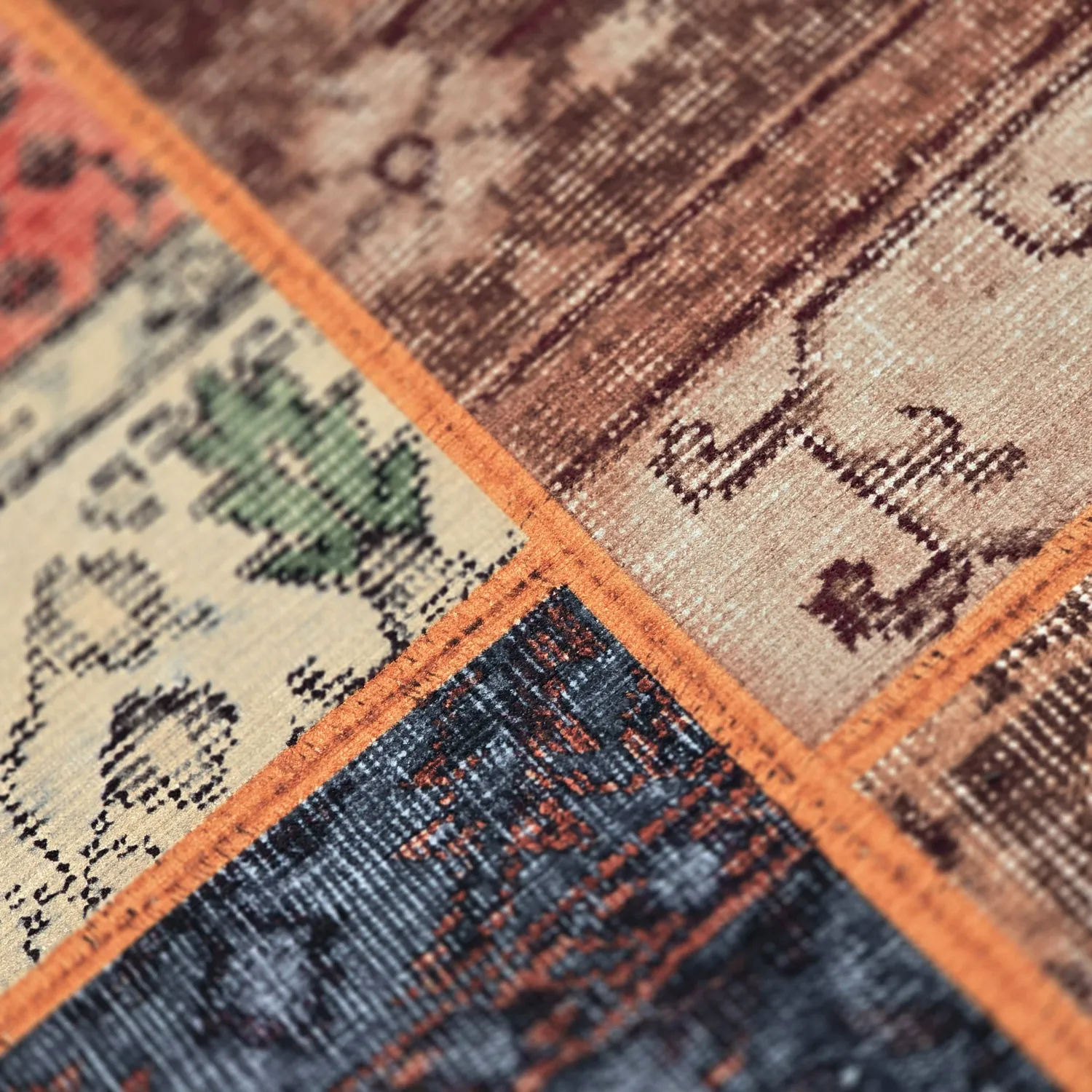 Vlakgeweven vloerkleed - Myrina (rood/multi)