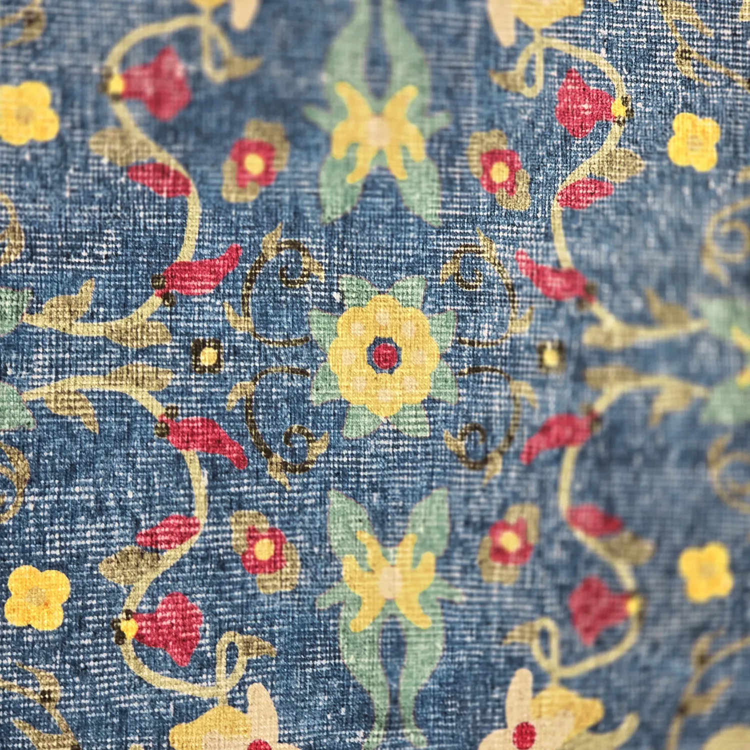 Vlakgeweven vloerkleed - Nabilar (blauw)